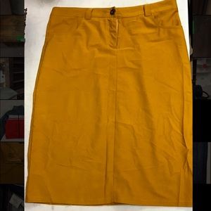 Yellow Pencil Skirt